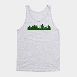 PHILADELPHIA skyline in forest green Tank Top